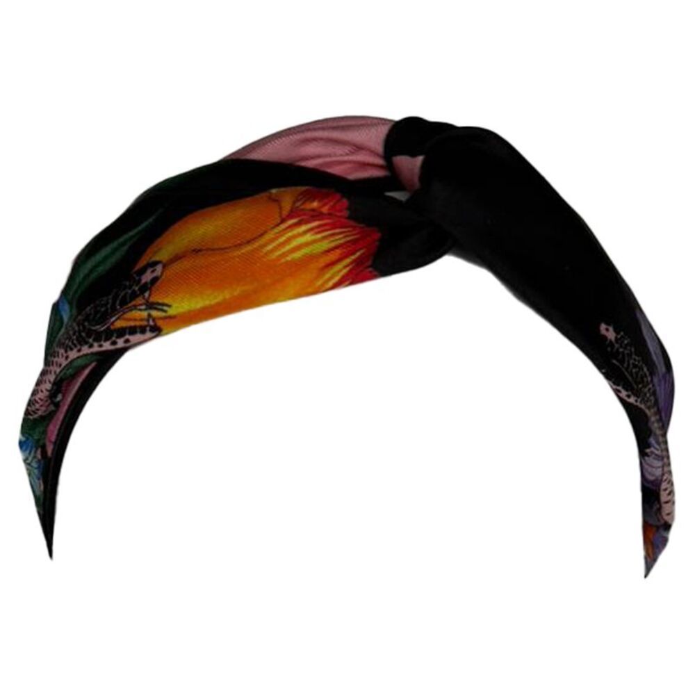 Gucci Floral-Print Headband in Multicolor Silk